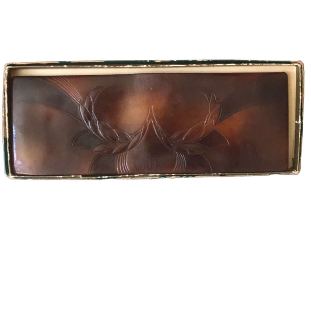 Vtg Men's  Billfold Bifold Wallet Printed  CAMEO